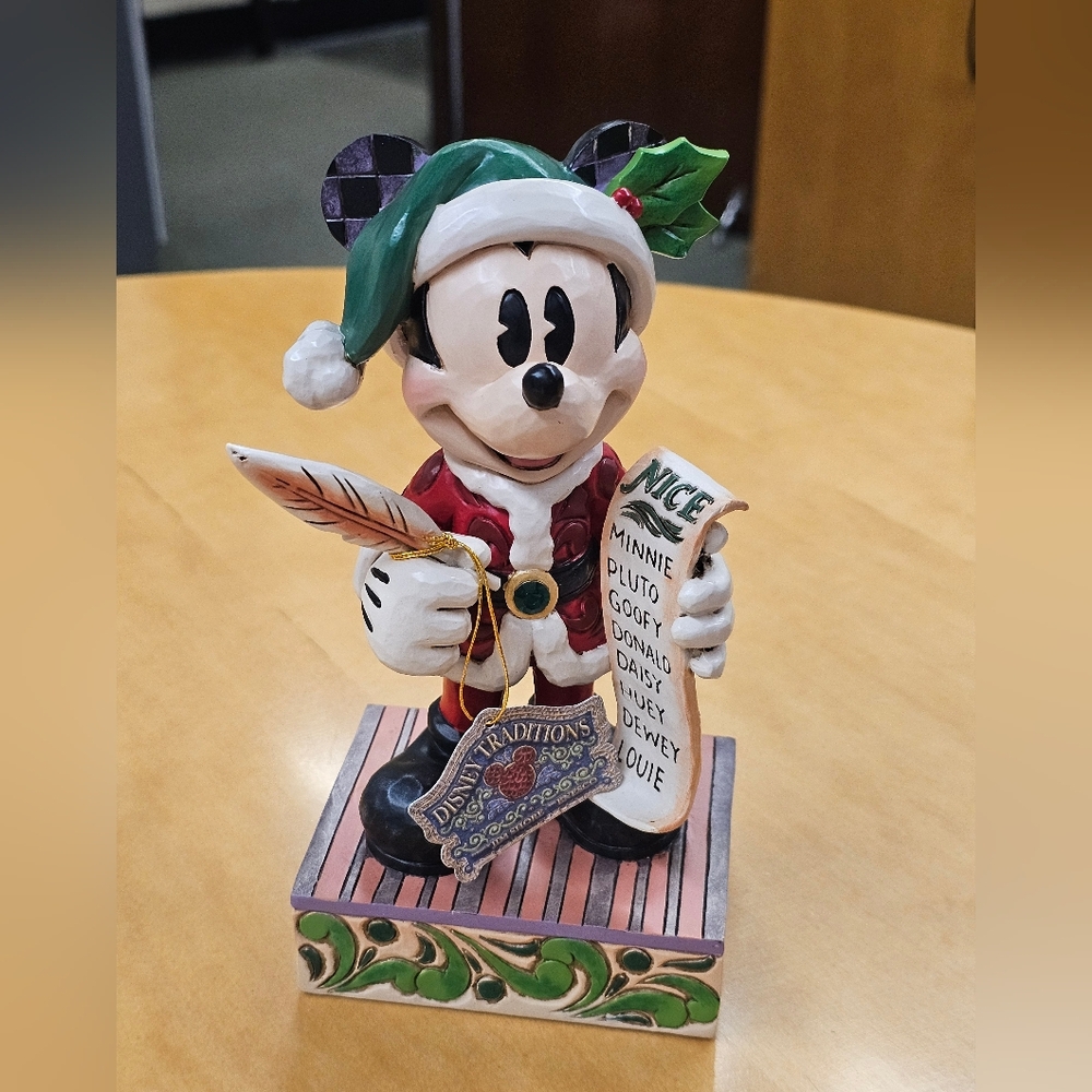 2025 Limited Edition Jim Shore Disney Mickey Santa's Nice List Figurine NIB